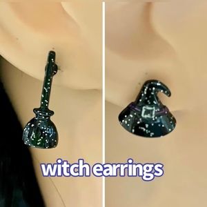 Witch pierced earrings jewelry